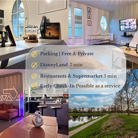 Once Upon A Time - 7Min From Disneyland - Free Private Parking - Self Checkin - Balcony - Barbecue Magny-le-Hongre Bagian luar foto